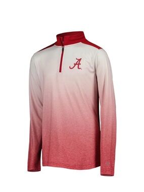 Alabama Crimson Tide Colosseum Youth Max Quarter-Zip Jacket - White/Crimson
